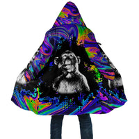 Funny Psychedelic Monkey Thinker Cloak Trippy Curiosity Vibes