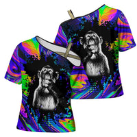 Funny Psychedelic Monkey Thinker Cross Shoulder Shirt Trippy Curiosity Vibes