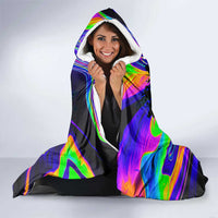Funny Psychedelic Monkey Thinker Hooded Blanket Trippy Curiosity Vibes