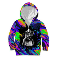 Funny Psychedelic Monkey Thinker Kid Hoodie Trippy Curiosity Vibes