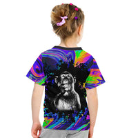 Funny Psychedelic Monkey Thinker Kid T Shirt Trippy Curiosity Vibes