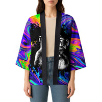 Funny Psychedelic Monkey Thinker Kimono Trippy Curiosity Vibes