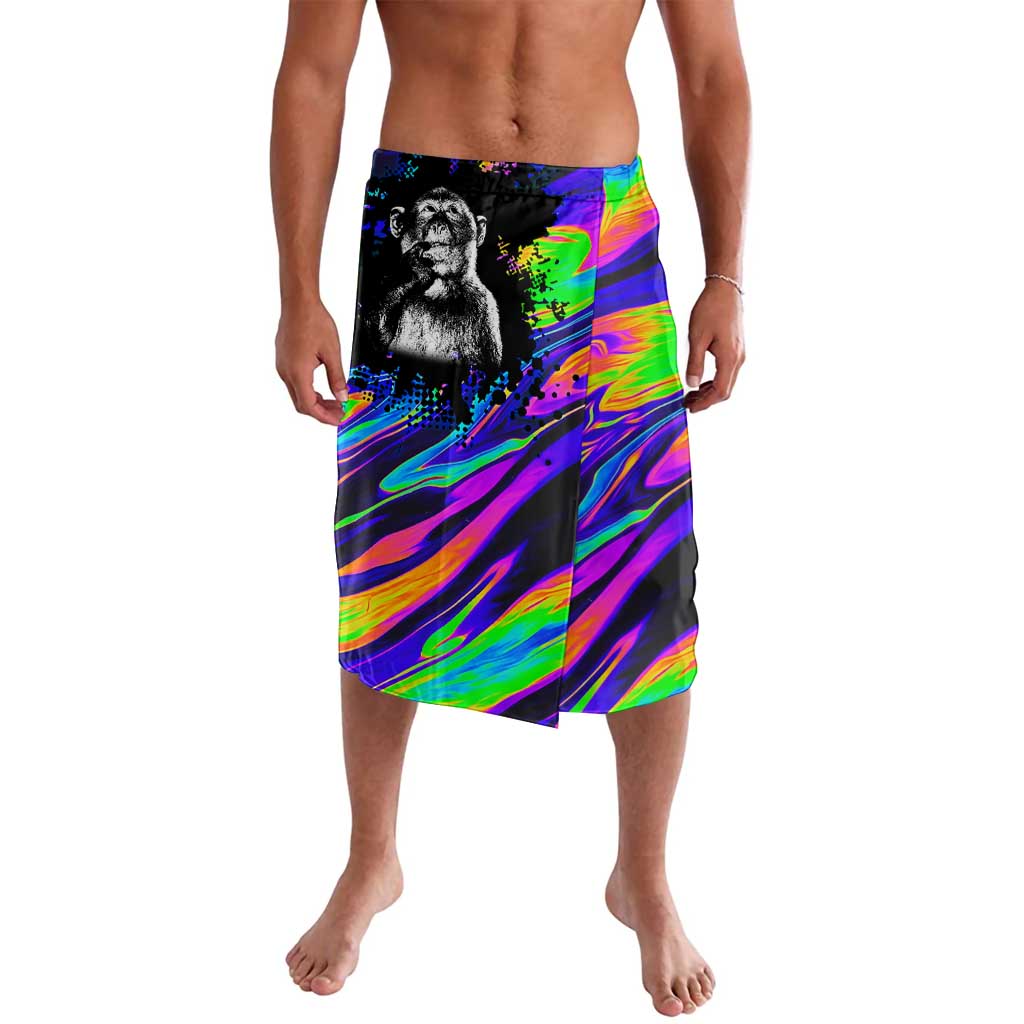 Funny Psychedelic Monkey Thinker Lavalava Trippy Curiosity Vibes