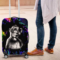 Funny Psychedelic Monkey Thinker Luggage Cover Trippy Curiosity Vibes