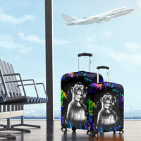 Funny Psychedelic Monkey Thinker Luggage Cover Trippy Curiosity Vibes