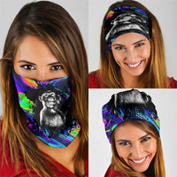 Funny Psychedelic Monkey Thinker Neck Gaiter Trippy Curiosity Vibes