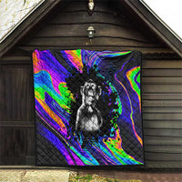 Funny Psychedelic Monkey Thinker Quilt Trippy Curiosity Vibes