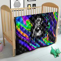 Funny Psychedelic Monkey Thinker Quilt Trippy Curiosity Vibes
