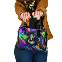 Funny Psychedelic Monkey Thinker Shoulder Handbag Trippy Curiosity Vibes