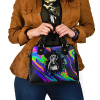 Funny Psychedelic Monkey Thinker Shoulder Handbag Trippy Curiosity Vibes