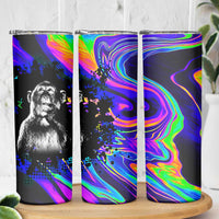 Funny Psychedelic Monkey Thinker Skinny Tumbler Trippy Curiosity Vibes