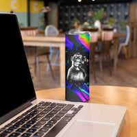 Funny Psychedelic Monkey Thinker Skinny Tumbler Trippy Curiosity Vibes