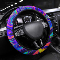 Funny Psychedelic Monkey Thinker Steering Wheel Cover Trippy Curiosity Vibes
