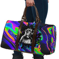 Funny Psychedelic Monkey Thinker Travel Bag Trippy Curiosity Vibes