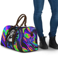Funny Psychedelic Monkey Thinker Travel Bag Trippy Curiosity Vibes