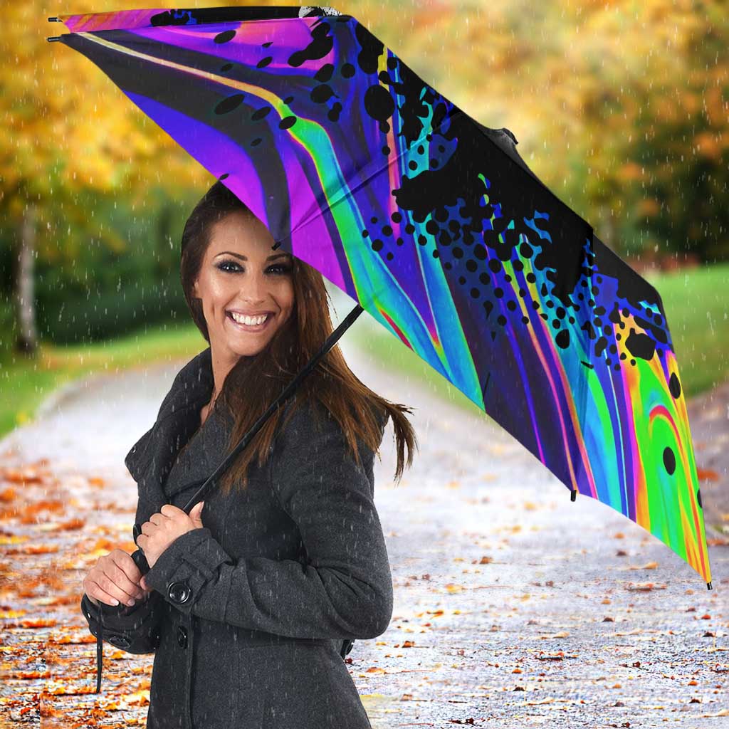 Funny Psychedelic Monkey Thinker Umbrella Trippy Curiosity Vibes