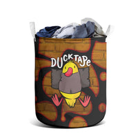 Funny Duck Tape Pun Art Laundry Basket Quirky Cartoon Duck Humor