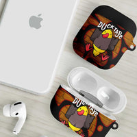 Funny Duck Tape Pun Art AirPods Case Quirky Cartoon Duck Humor