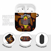 Funny Duck Tape Pun Art AirPods Case Quirky Cartoon Duck Humor