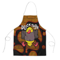 Funny Duck Tape Pun Art Apron Quirky Cartoon Duck Humor