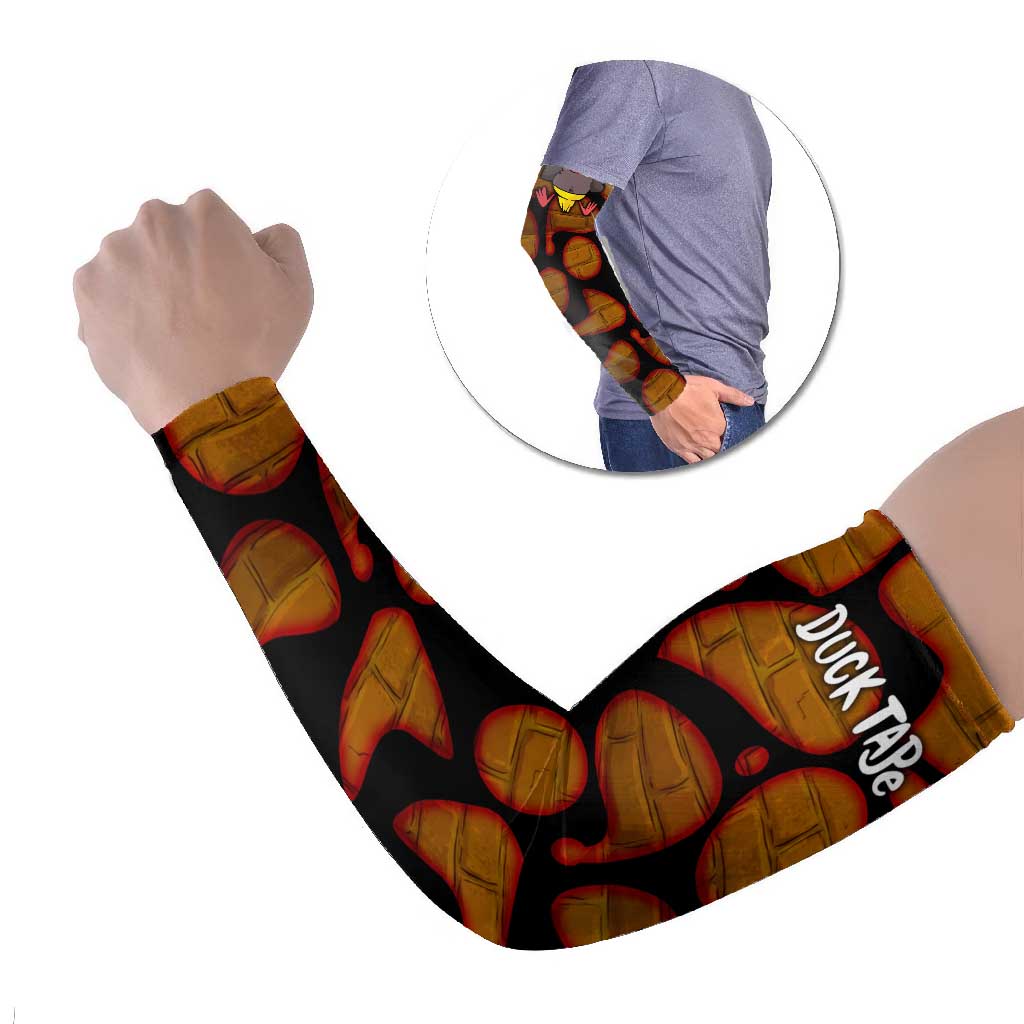 Funny Duck Tape Pun Art Arm Sleeves Quirky Cartoon Duck Humor