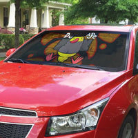 Funny Duck Tape Pun Art Auto Sun Shade Quirky Cartoon Duck Humor