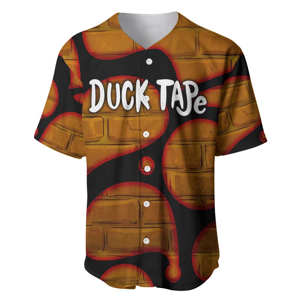 Funny Duck Tape Pun Art Baseball Jersey Quirky Cartoon Duck Humor