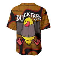 Funny Duck Tape Pun Art Baseball Jersey Quirky Cartoon Duck Humor