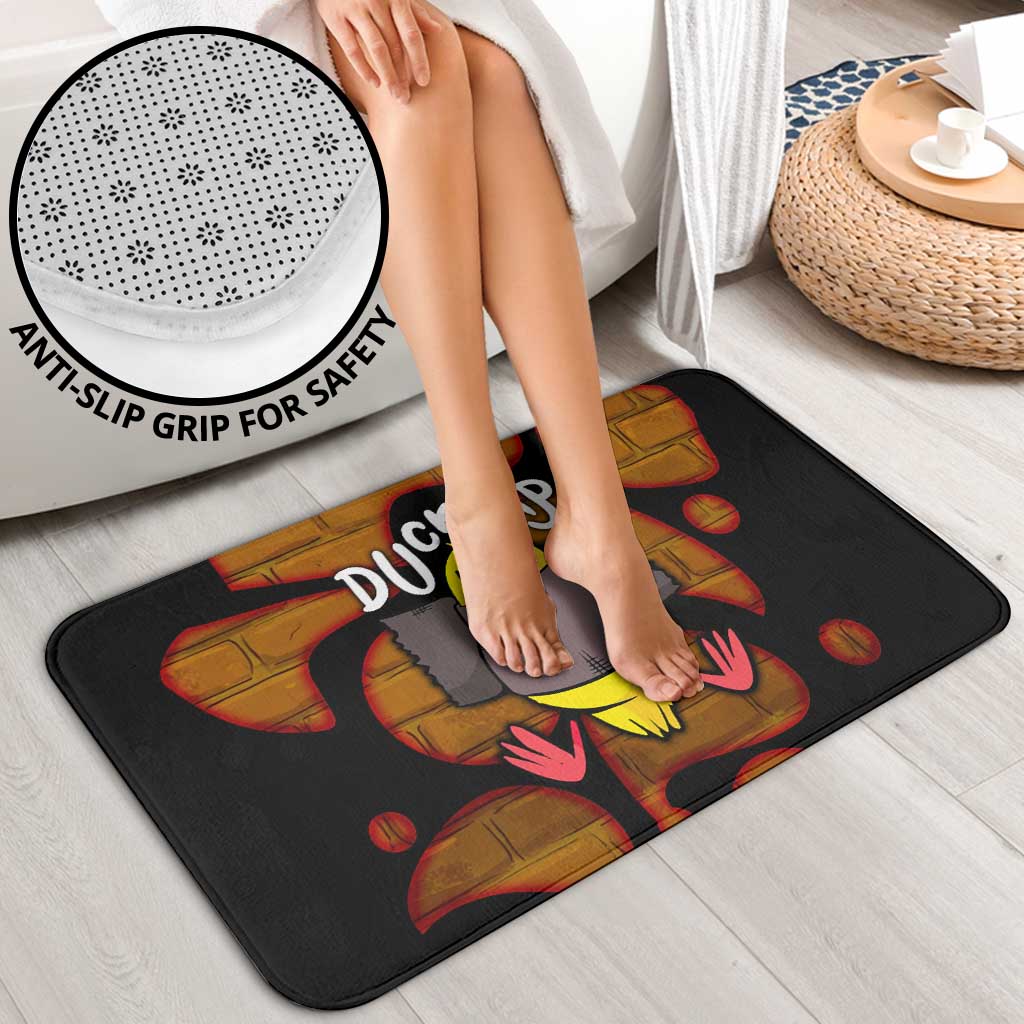 Funny Duck Tape Pun Art Bathroom Set Quirky Cartoon Duck Humor