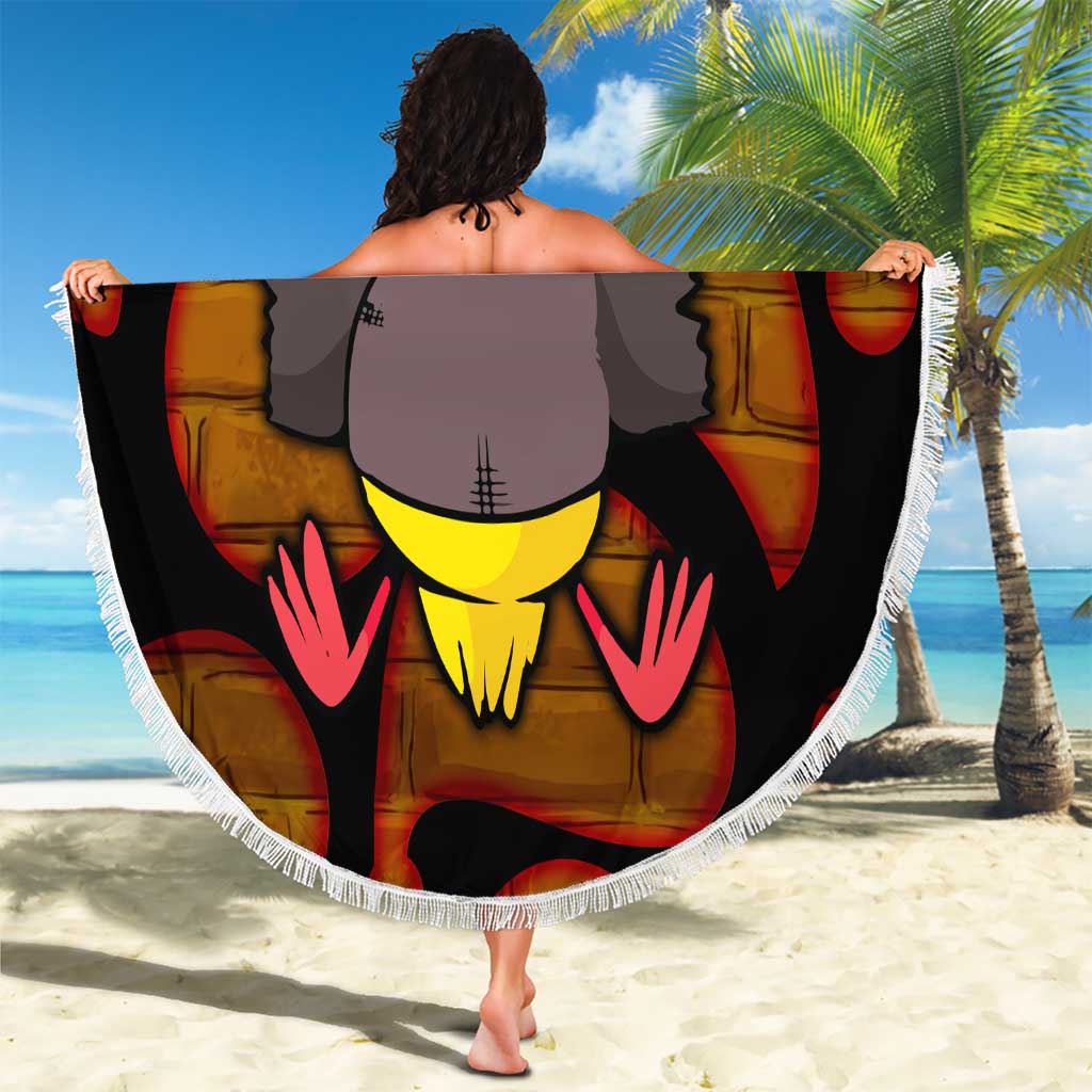 Funny Duck Tape Pun Art Beach Blanket Quirky Cartoon Duck Humor