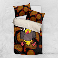 Funny Duck Tape Pun Art Bedding Set Quirky Cartoon Duck Humor