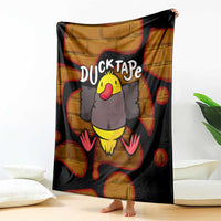 Funny Duck Tape Pun Art Blanket Quirky Cartoon Duck Humor