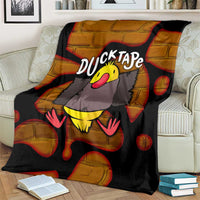 Funny Duck Tape Pun Art Blanket Quirky Cartoon Duck Humor
