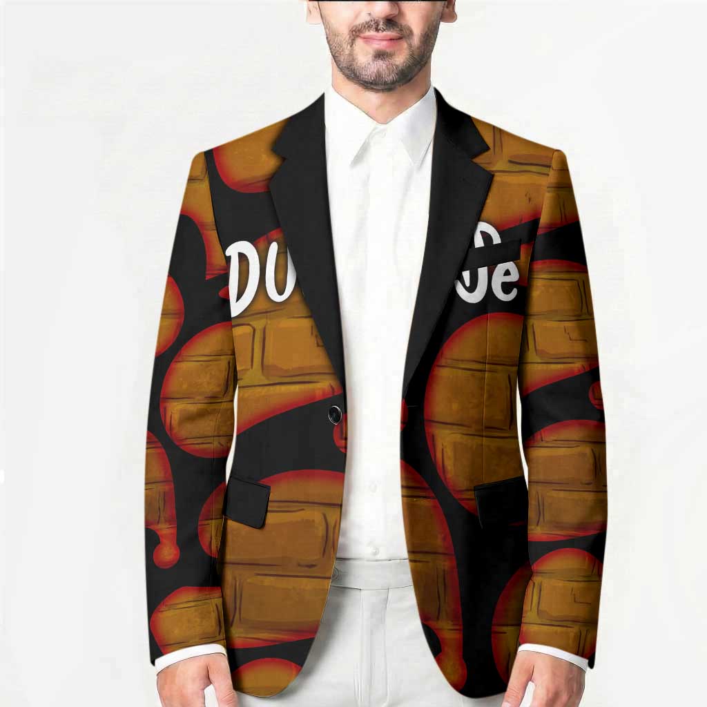 Funny Duck Tape Pun Art Blazer Quirky Cartoon Duck Humor