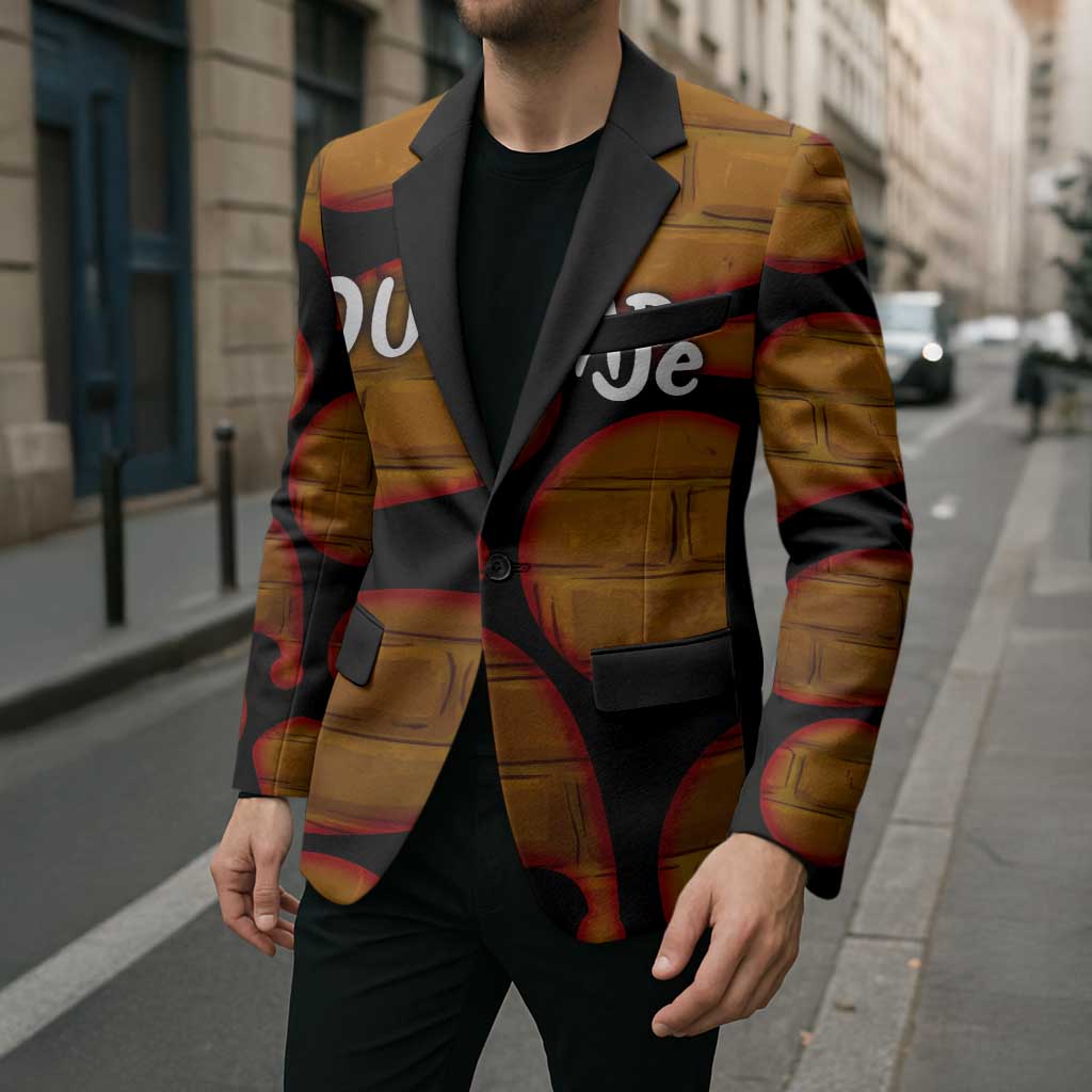 Funny Duck Tape Pun Art Blazer Quirky Cartoon Duck Humor