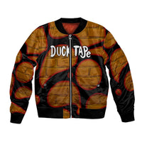 Funny Duck Tape Pun Art Bomber Jacket Quirky Cartoon Duck Humor
