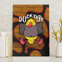 Funny Duck Tape Pun Art Canvas Wall Art Quirky Cartoon Duck Humor
