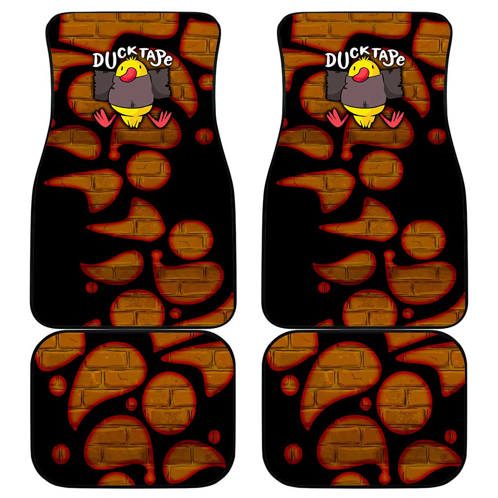 Funny Duck Tape Pun Art Car Mats Quirky Cartoon Duck Humor