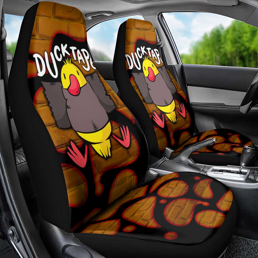 Funny Duck Tape Pun Art Car Seat Cover Quirky Cartoon Duck Humor