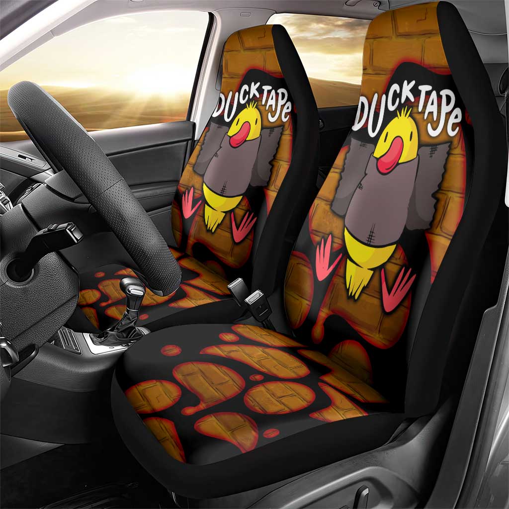 Funny Duck Tape Pun Art Car Seat Cover Quirky Cartoon Duck Humor