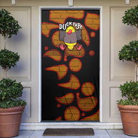 Funny Duck Tape Pun Art Door Cover Quirky Cartoon Duck Humor