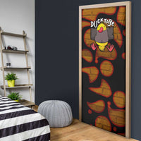Funny Duck Tape Pun Art Door Cover Quirky Cartoon Duck Humor