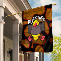 Funny Duck Tape Pun Art Garden Flag Quirky Cartoon Duck Humor