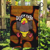 Funny Duck Tape Pun Art Garden Flag Quirky Cartoon Duck Humor