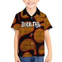 Funny Duck Tape Pun Art Hawaiian Shirt Quirky Cartoon Duck Humor