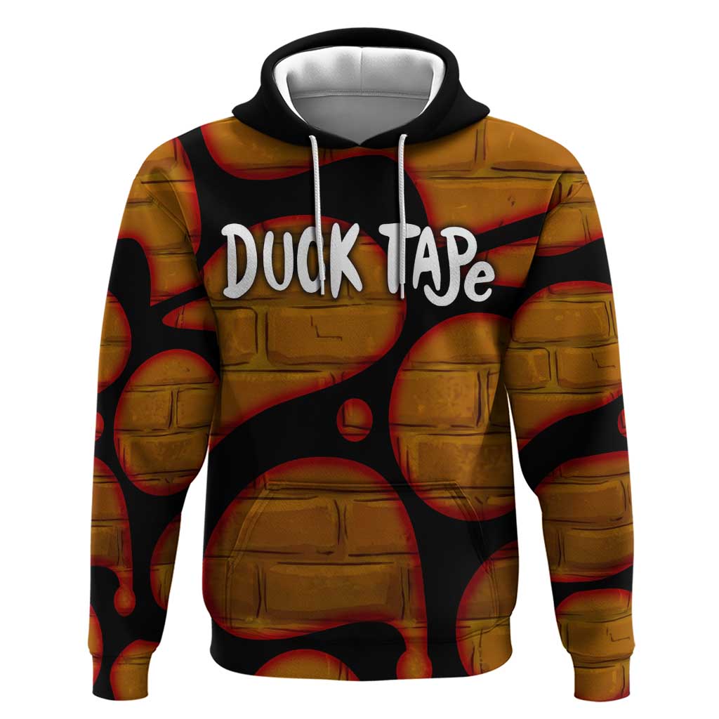 Funny Duck Tape Pun Art Hoodie Quirky Cartoon Duck Humor
