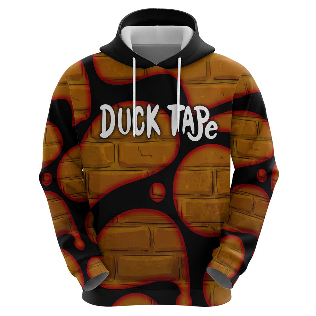 Funny Duck Tape Pun Art Hoodie Quirky Cartoon Duck Humor