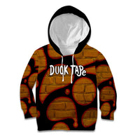 Funny Duck Tape Pun Art Kid Hoodie Quirky Cartoon Duck Humor