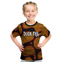 Funny Duck Tape Pun Art Kid T Shirt Quirky Cartoon Duck Humor