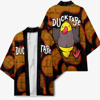 Funny Duck Tape Pun Art Kimono Quirky Cartoon Duck Humor